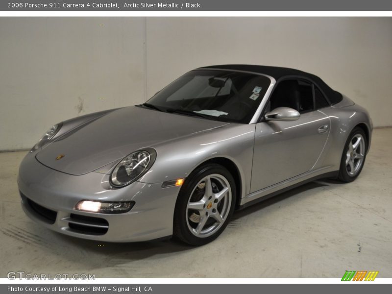 Arctic Silver Metallic / Black 2006 Porsche 911 Carrera 4 Cabriolet