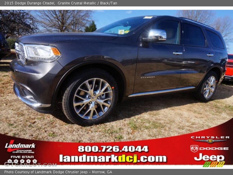 Granite Crystal Metallic / Black/Tan 2015 Dodge Durango Citadel