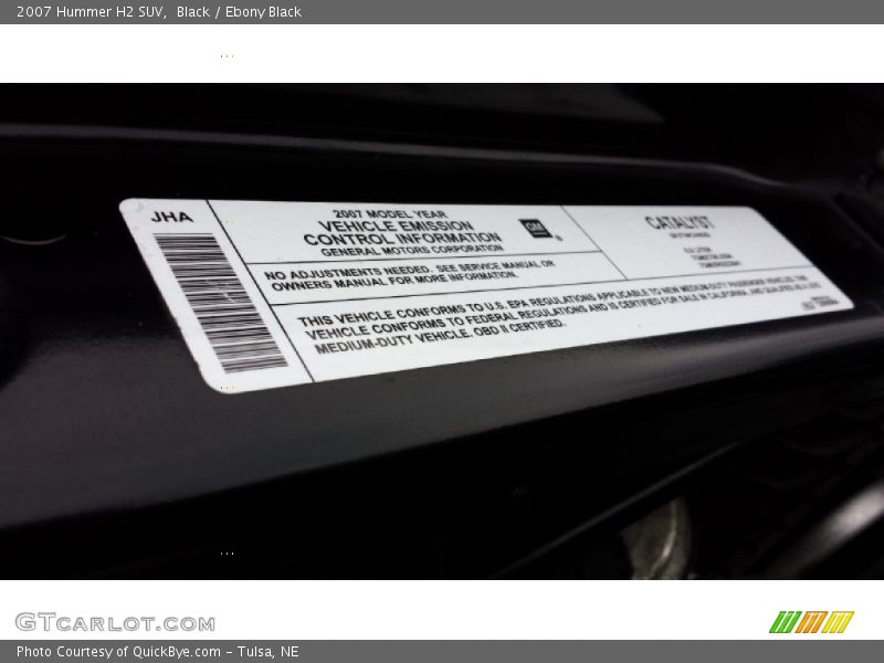 Black / Ebony Black 2007 Hummer H2 SUV