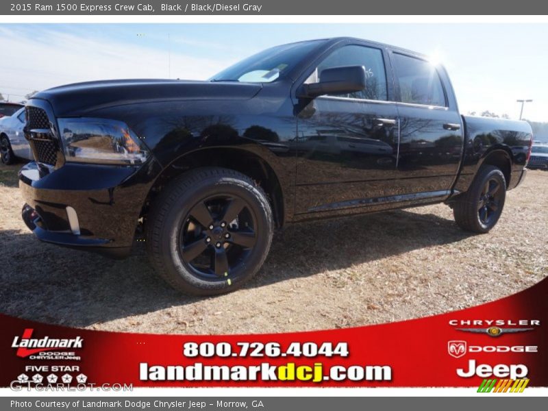 Black / Black/Diesel Gray 2015 Ram 1500 Express Crew Cab