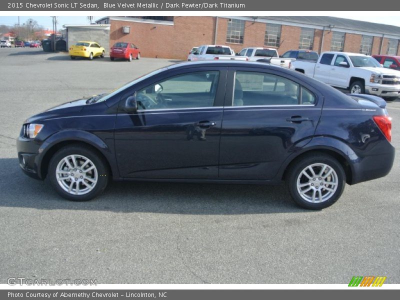 Blue Velvet Metallic / Dark Pewter/Dark Titanium 2015 Chevrolet Sonic LT Sedan
