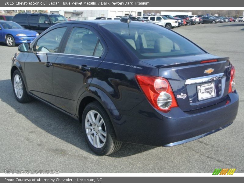 Blue Velvet Metallic / Dark Pewter/Dark Titanium 2015 Chevrolet Sonic LT Sedan