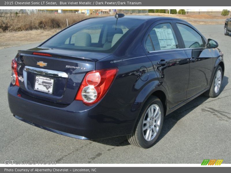 Blue Velvet Metallic / Dark Pewter/Dark Titanium 2015 Chevrolet Sonic LT Sedan