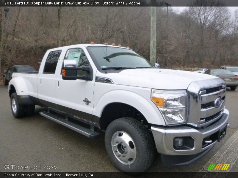 Oxford White / Adobe 2015 Ford F350 Super Duty Lariat Crew Cab 4x4 DRW