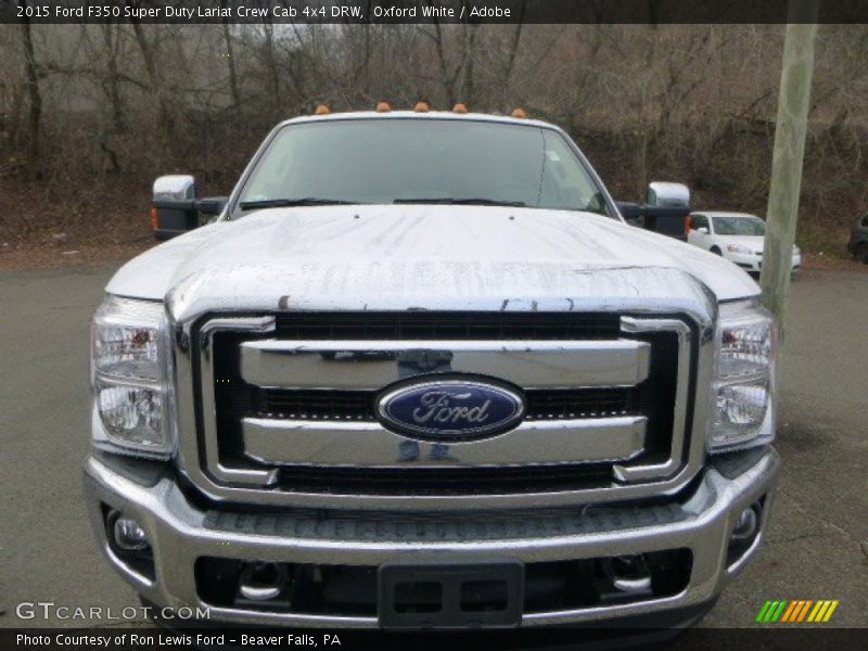Oxford White / Adobe 2015 Ford F350 Super Duty Lariat Crew Cab 4x4 DRW