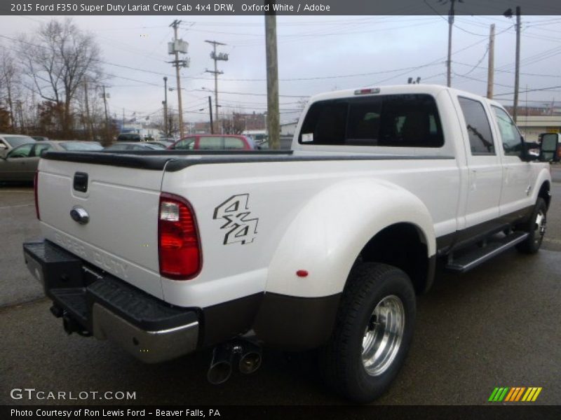 Oxford White / Adobe 2015 Ford F350 Super Duty Lariat Crew Cab 4x4 DRW