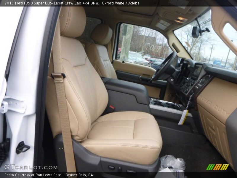 Oxford White / Adobe 2015 Ford F350 Super Duty Lariat Crew Cab 4x4 DRW