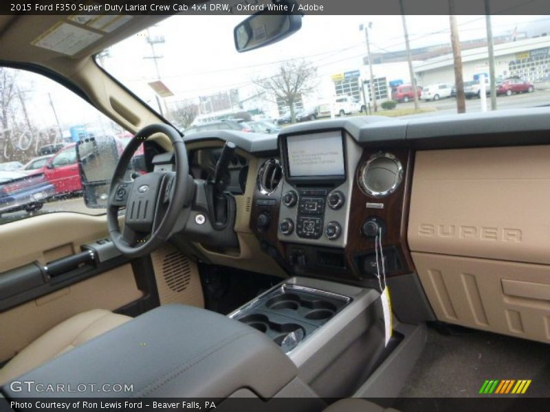 Oxford White / Adobe 2015 Ford F350 Super Duty Lariat Crew Cab 4x4 DRW