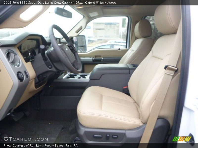 Oxford White / Adobe 2015 Ford F350 Super Duty Lariat Crew Cab 4x4 DRW