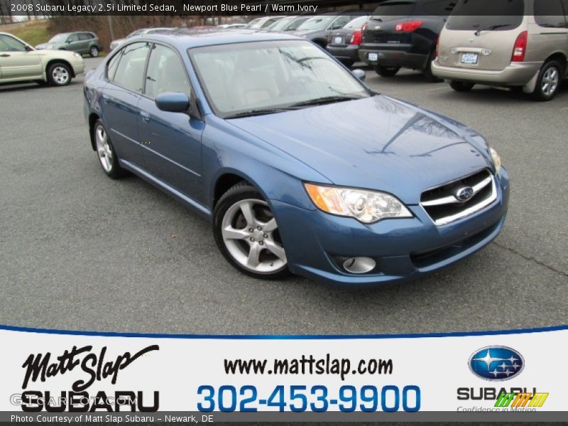 Newport Blue Pearl / Warm Ivory 2008 Subaru Legacy 2.5i Limited Sedan