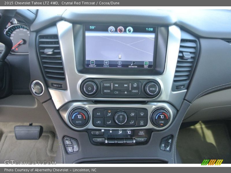 Crystal Red Tintcoat / Cocoa/Dune 2015 Chevrolet Tahoe LTZ 4WD