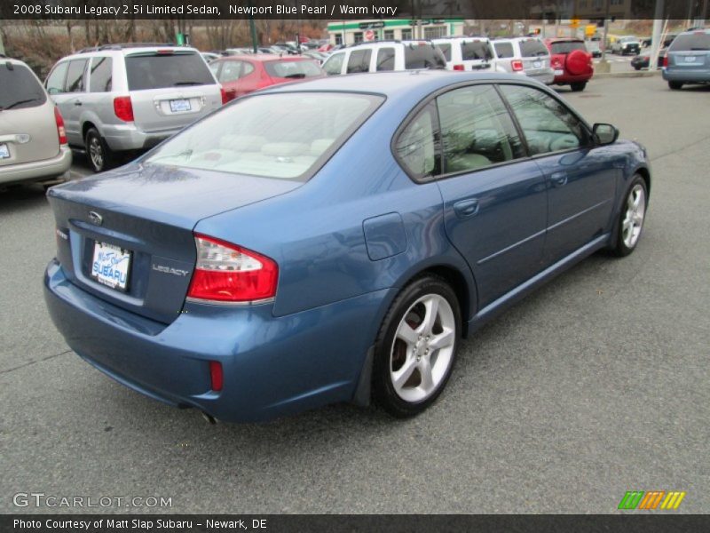 Newport Blue Pearl / Warm Ivory 2008 Subaru Legacy 2.5i Limited Sedan