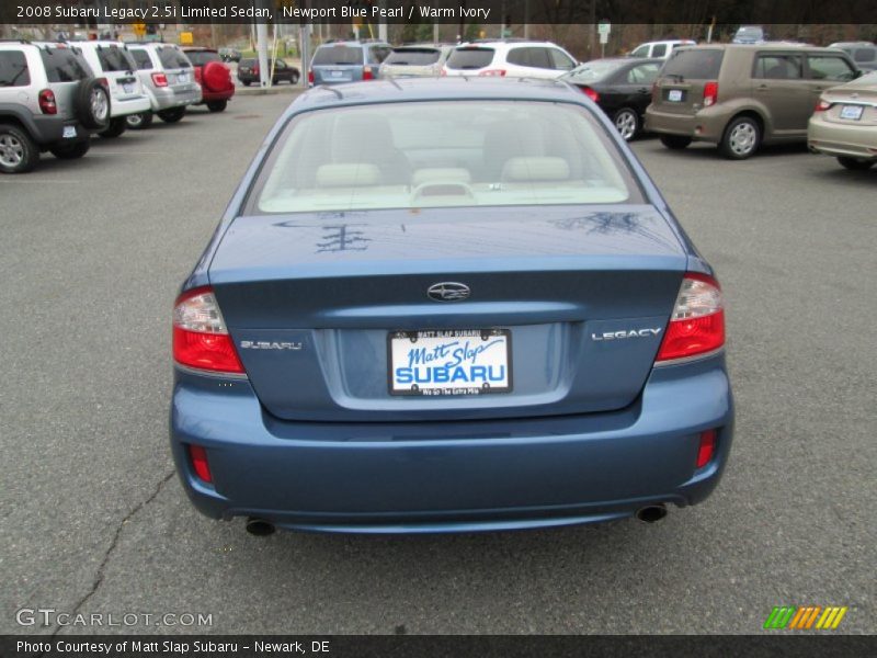 Newport Blue Pearl / Warm Ivory 2008 Subaru Legacy 2.5i Limited Sedan