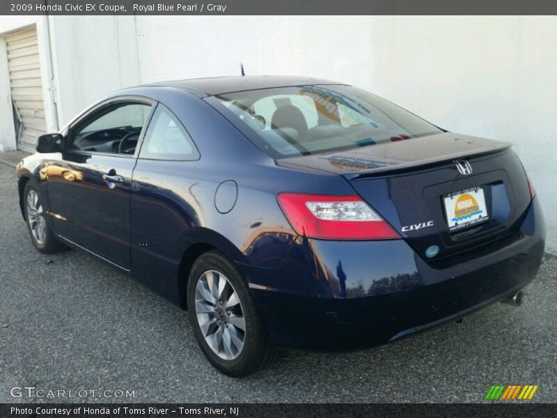 Royal Blue Pearl / Gray 2009 Honda Civic EX Coupe