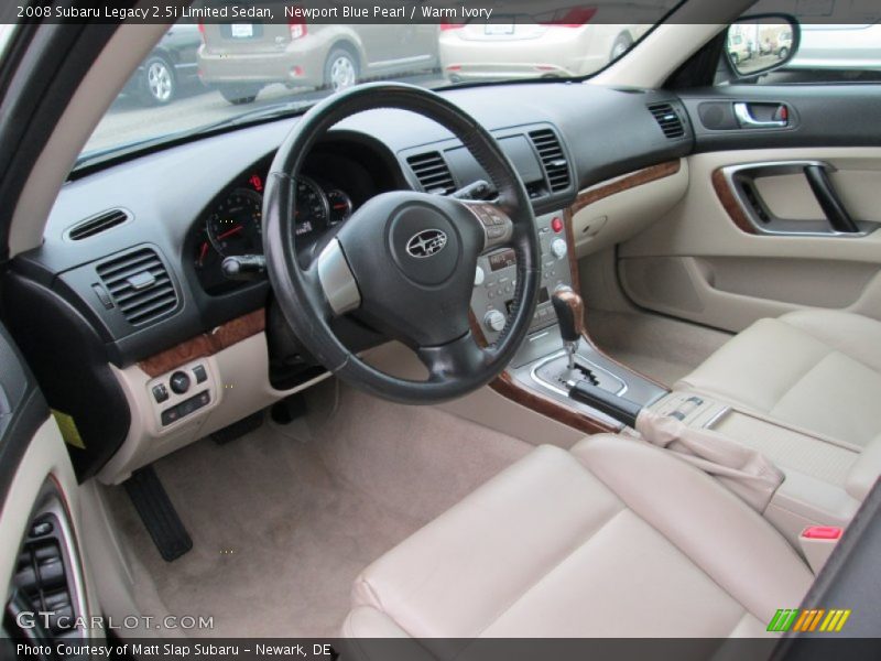 Warm Ivory Interior - 2008 Legacy 2.5i Limited Sedan 