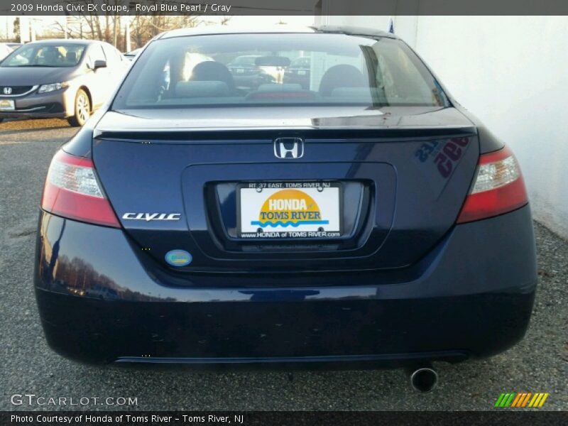 Royal Blue Pearl / Gray 2009 Honda Civic EX Coupe