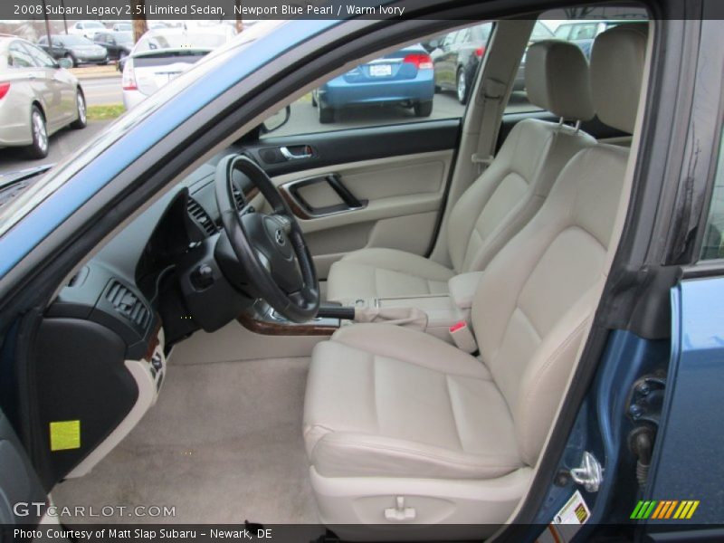 Front Seat of 2008 Legacy 2.5i Limited Sedan