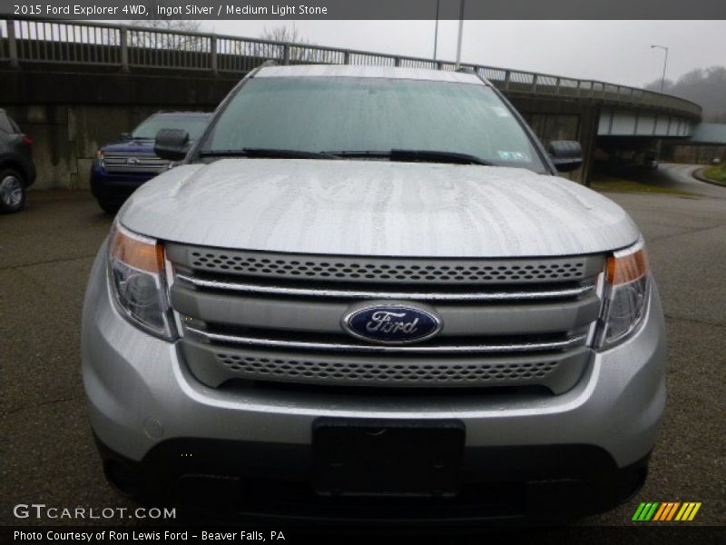 Ingot Silver / Medium Light Stone 2015 Ford Explorer 4WD