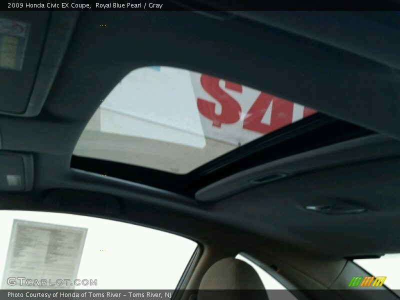 Royal Blue Pearl / Gray 2009 Honda Civic EX Coupe