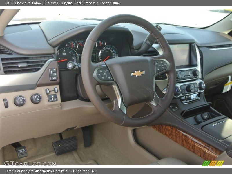 Crystal Red Tintcoat / Cocoa/Dune 2015 Chevrolet Tahoe LTZ 4WD