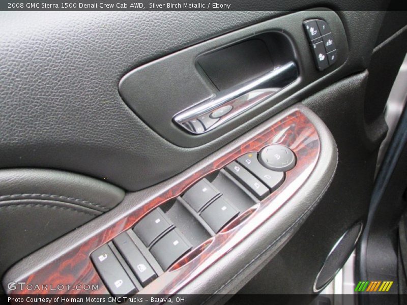 Silver Birch Metallic / Ebony 2008 GMC Sierra 1500 Denali Crew Cab AWD