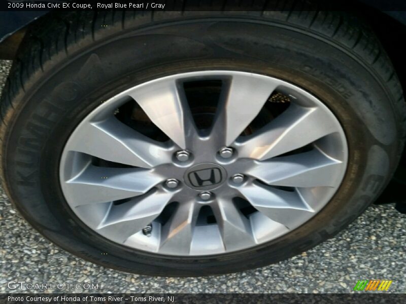 Royal Blue Pearl / Gray 2009 Honda Civic EX Coupe