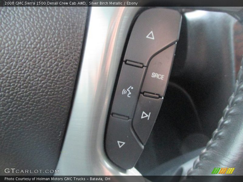 Silver Birch Metallic / Ebony 2008 GMC Sierra 1500 Denali Crew Cab AWD