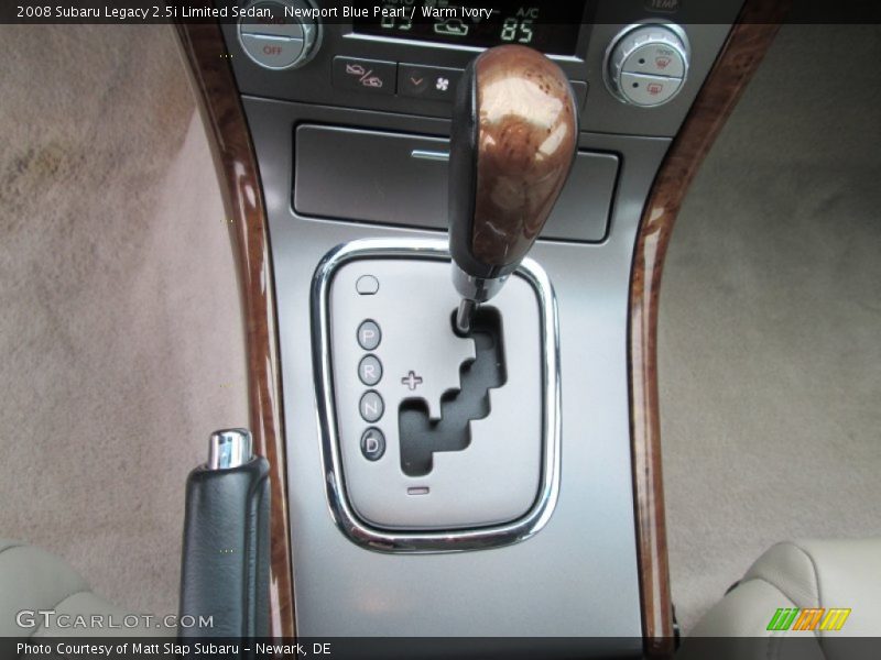  2008 Legacy 2.5i Limited Sedan 4 Speed Sportshift Automatic Shifter