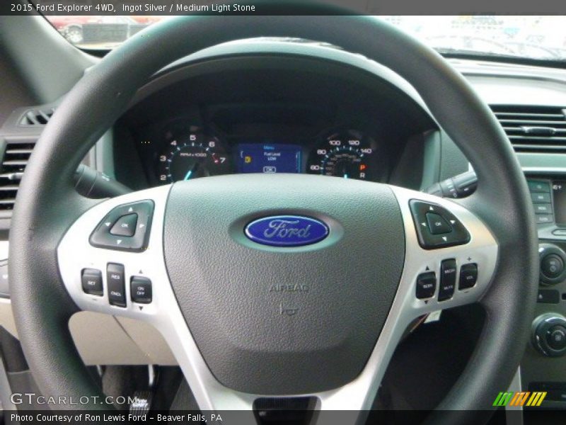 Ingot Silver / Medium Light Stone 2015 Ford Explorer 4WD