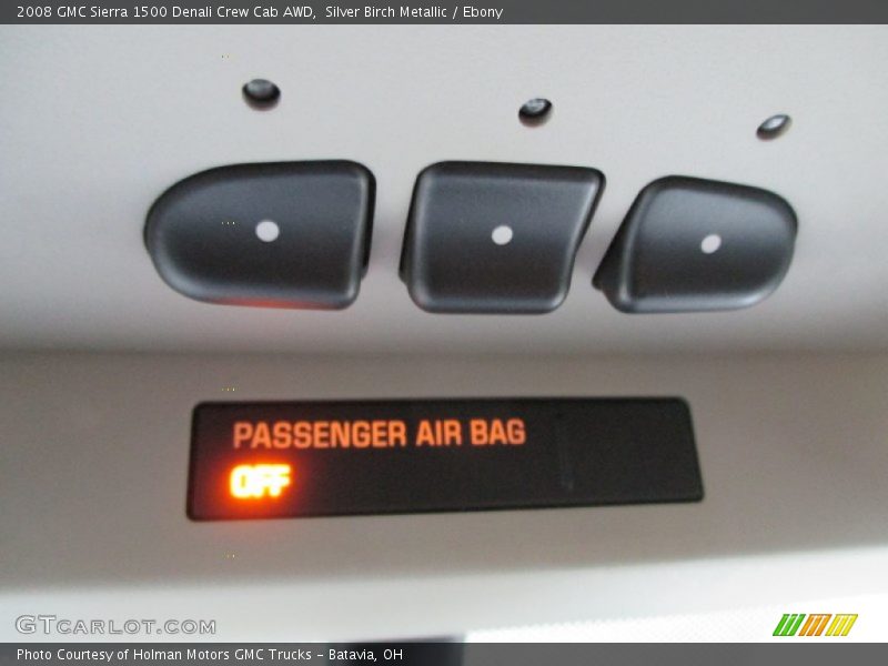 Silver Birch Metallic / Ebony 2008 GMC Sierra 1500 Denali Crew Cab AWD