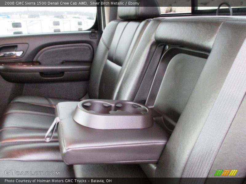 Silver Birch Metallic / Ebony 2008 GMC Sierra 1500 Denali Crew Cab AWD