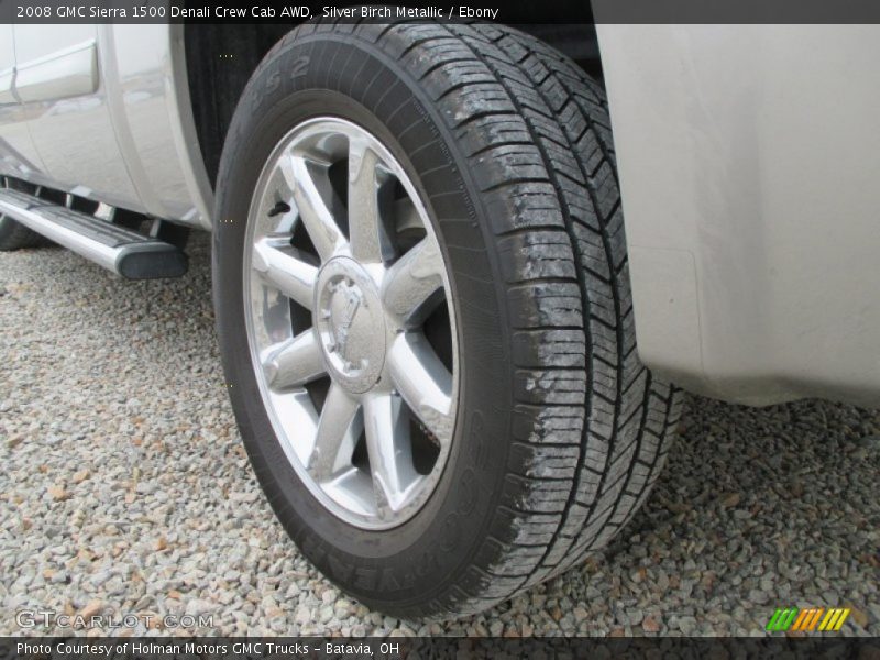 Silver Birch Metallic / Ebony 2008 GMC Sierra 1500 Denali Crew Cab AWD