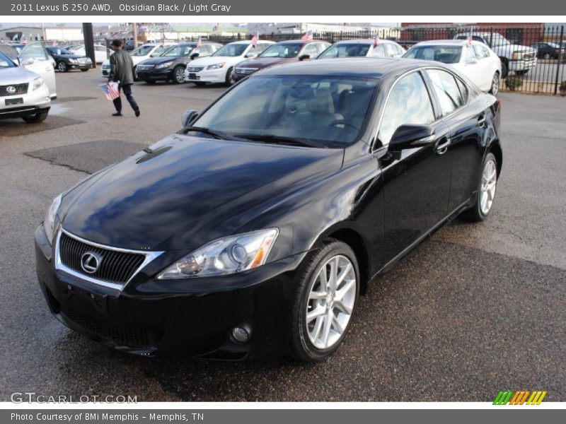 Obsidian Black / Light Gray 2011 Lexus IS 250 AWD