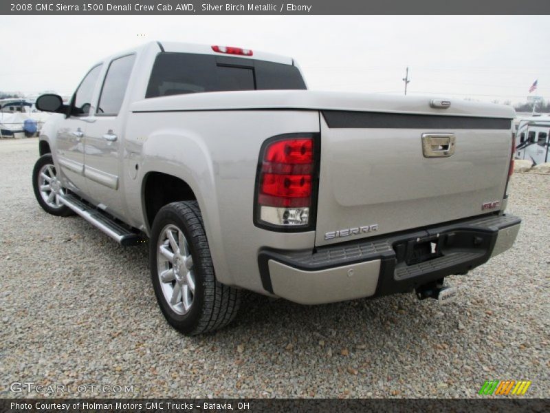 Silver Birch Metallic / Ebony 2008 GMC Sierra 1500 Denali Crew Cab AWD