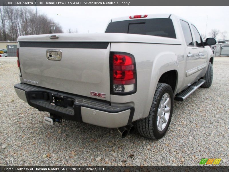 Silver Birch Metallic / Ebony 2008 GMC Sierra 1500 Denali Crew Cab AWD