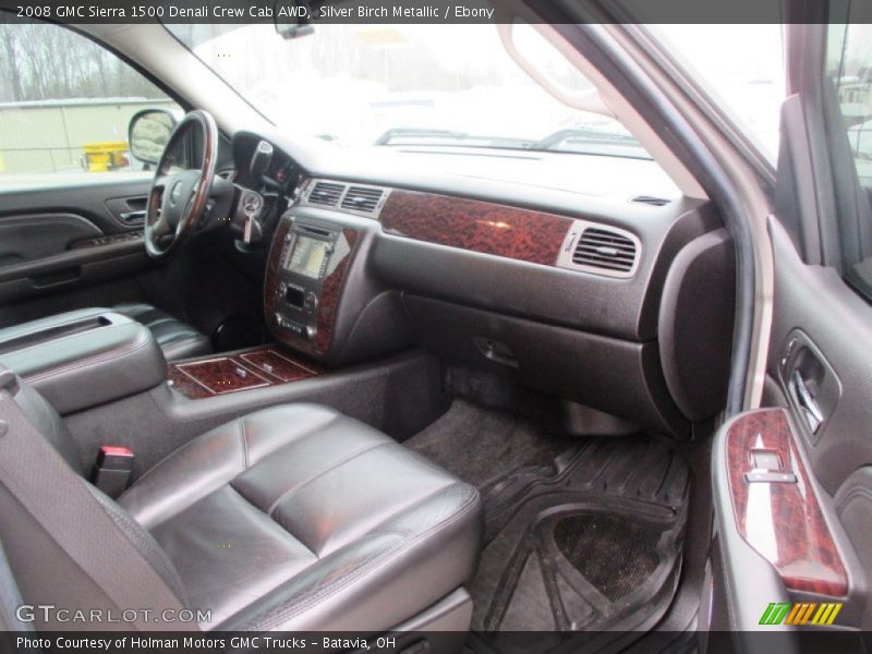 Silver Birch Metallic / Ebony 2008 GMC Sierra 1500 Denali Crew Cab AWD