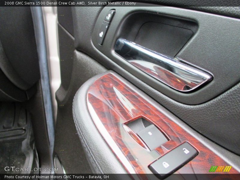 Silver Birch Metallic / Ebony 2008 GMC Sierra 1500 Denali Crew Cab AWD