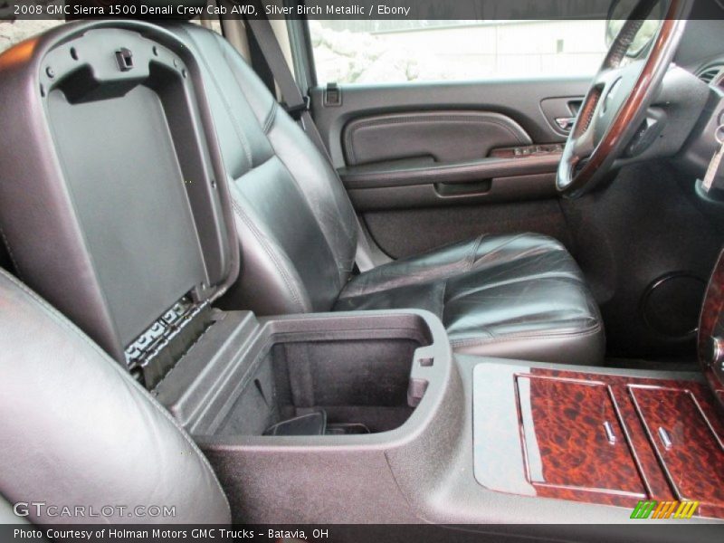 Silver Birch Metallic / Ebony 2008 GMC Sierra 1500 Denali Crew Cab AWD