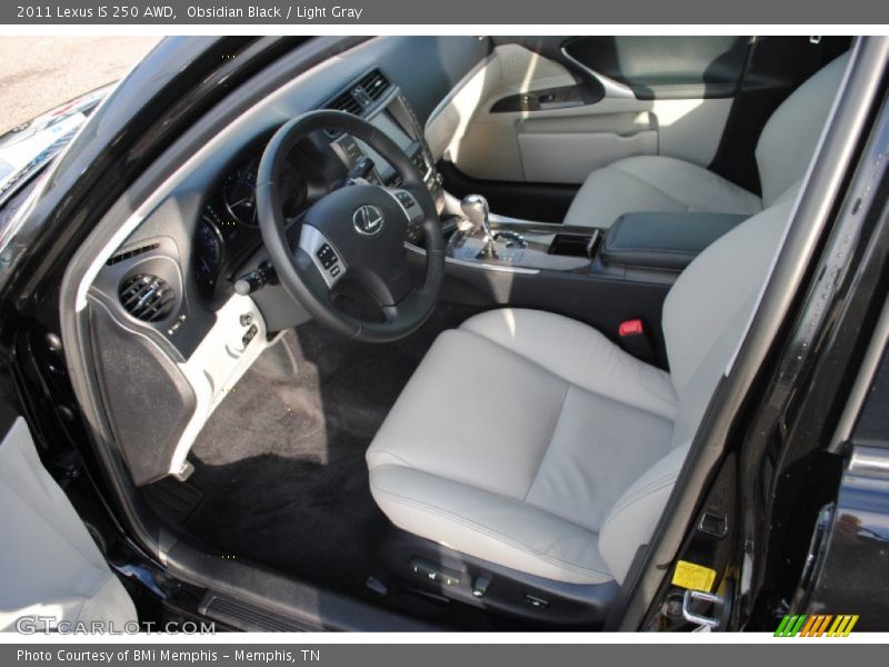 Obsidian Black / Light Gray 2011 Lexus IS 250 AWD