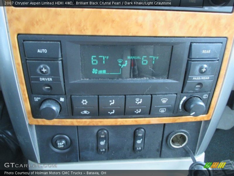 Brilliant Black Crystal Pearl / Dark Khaki/Light Graystone 2007 Chrysler Aspen Limited HEMI 4WD