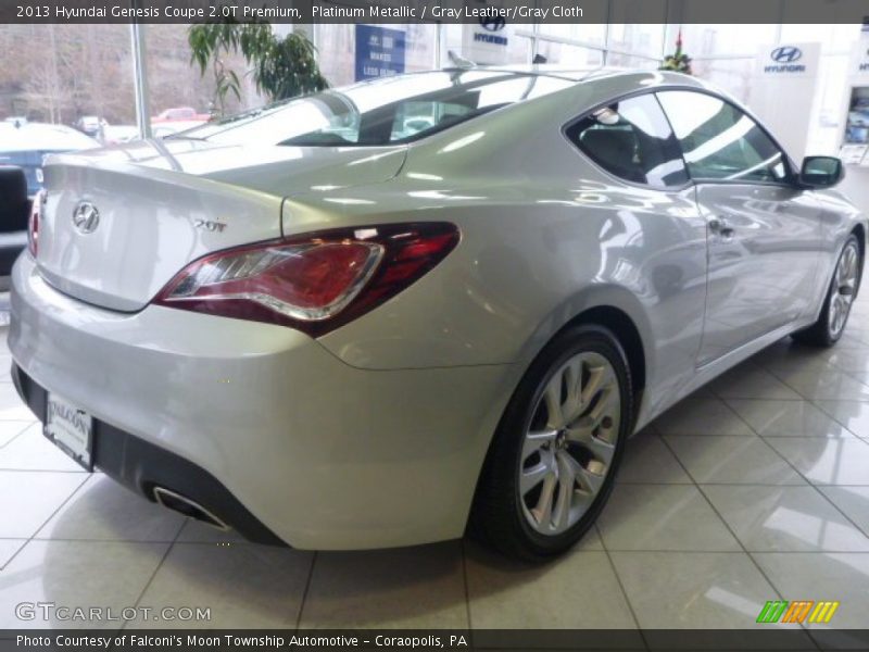 Platinum Metallic / Gray Leather/Gray Cloth 2013 Hyundai Genesis Coupe 2.0T Premium