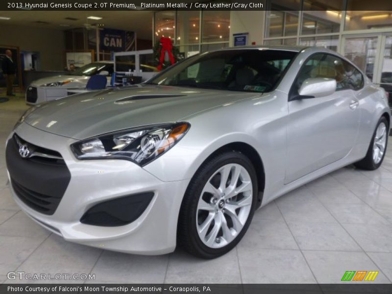 Platinum Metallic / Gray Leather/Gray Cloth 2013 Hyundai Genesis Coupe 2.0T Premium