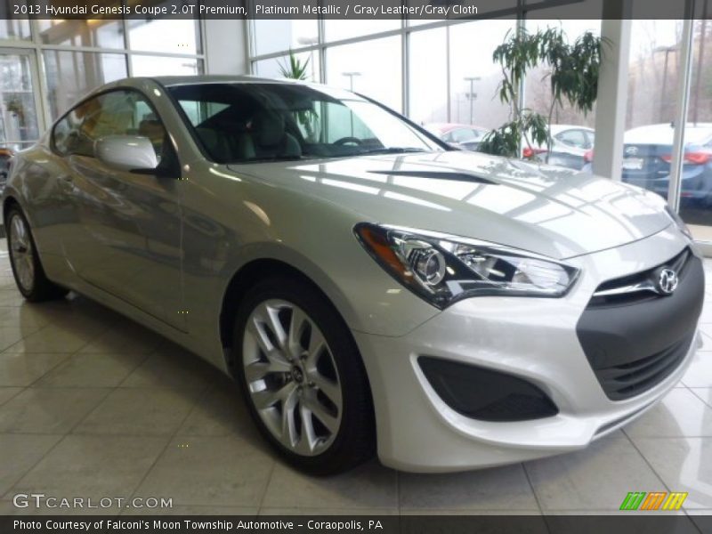 Platinum Metallic / Gray Leather/Gray Cloth 2013 Hyundai Genesis Coupe 2.0T Premium