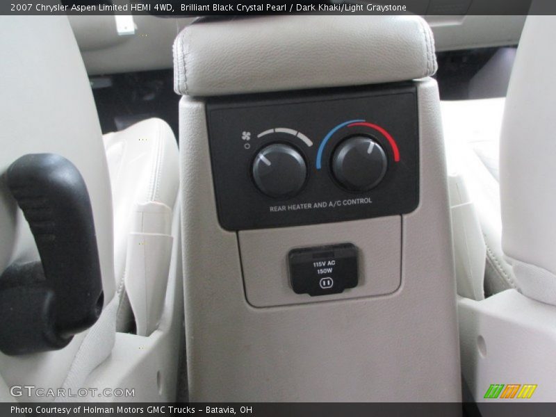 Brilliant Black Crystal Pearl / Dark Khaki/Light Graystone 2007 Chrysler Aspen Limited HEMI 4WD