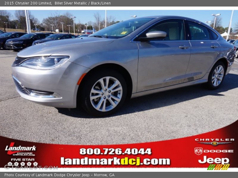 Billet Silver Metallic / Black/Linen 2015 Chrysler 200 Limited