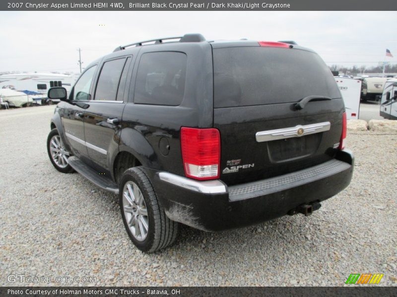 Brilliant Black Crystal Pearl / Dark Khaki/Light Graystone 2007 Chrysler Aspen Limited HEMI 4WD