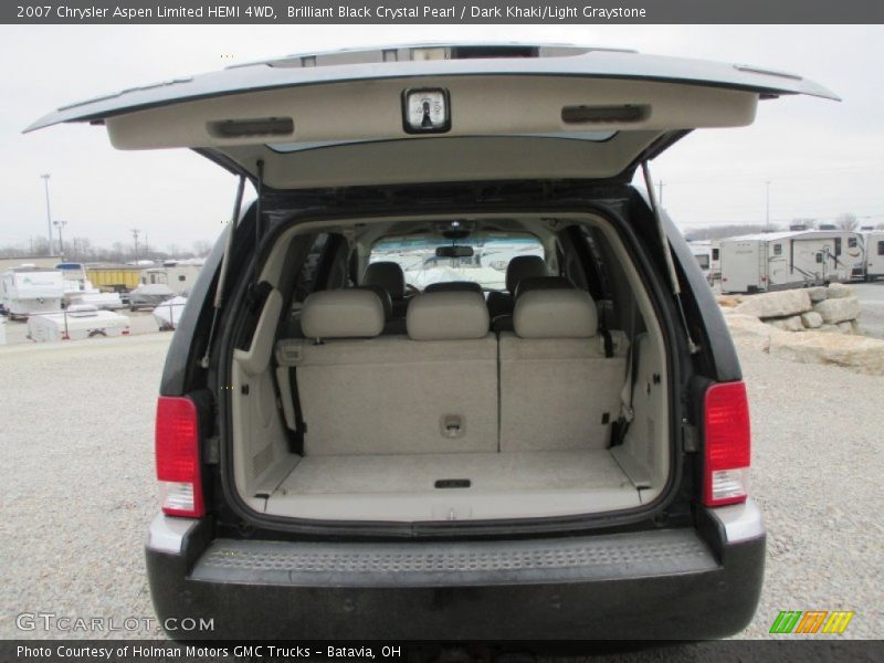 Brilliant Black Crystal Pearl / Dark Khaki/Light Graystone 2007 Chrysler Aspen Limited HEMI 4WD