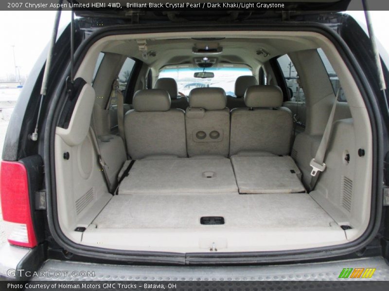 Brilliant Black Crystal Pearl / Dark Khaki/Light Graystone 2007 Chrysler Aspen Limited HEMI 4WD