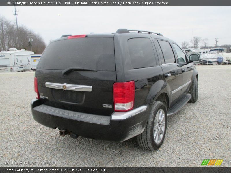 Brilliant Black Crystal Pearl / Dark Khaki/Light Graystone 2007 Chrysler Aspen Limited HEMI 4WD