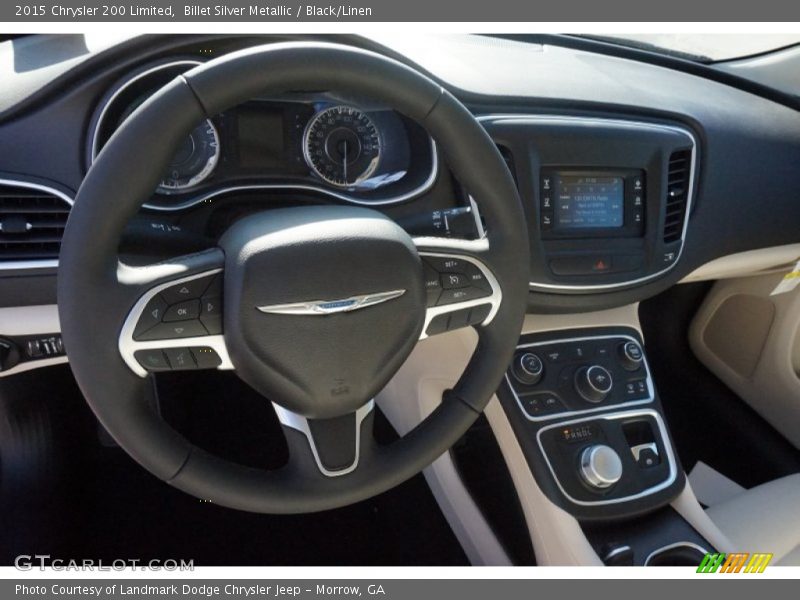 Billet Silver Metallic / Black/Linen 2015 Chrysler 200 Limited